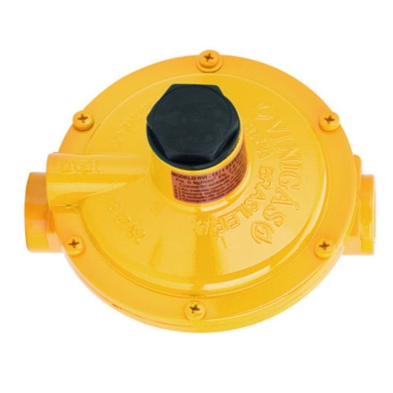 Regulador Gás Industrial 12kg/h 1/2" NPT Amarelo Vinigás