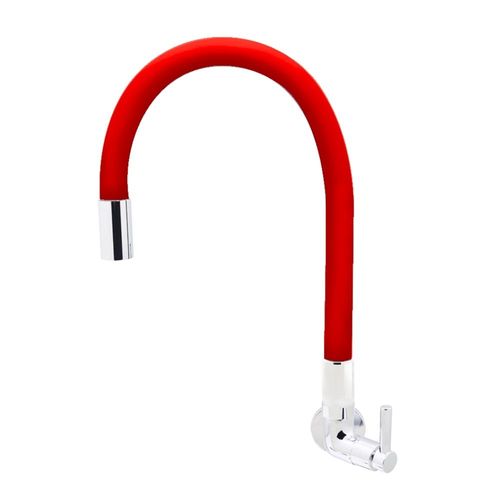 Torneira para Cozinha Parede 1/4V Bica Média Vermelho Fit Color 1168