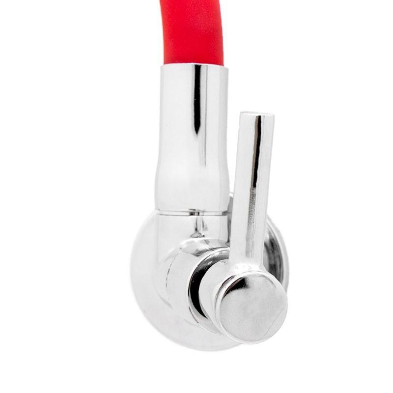 Torneira para Cozinha Parede 1/4V Bica Média Vermelho Fit Color 1168