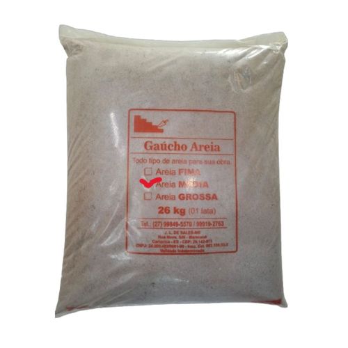 Areia Média 26Kg Gaúcho