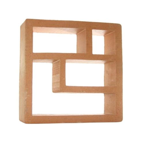 Elemento Vazado Cerâmico Rota Terracota 25x25x8,5cm Manufatti