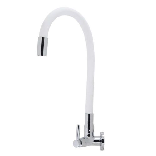 Torneira para Cozinha Parede 1/4V Bica Alta Branco Flexível 3068 C29