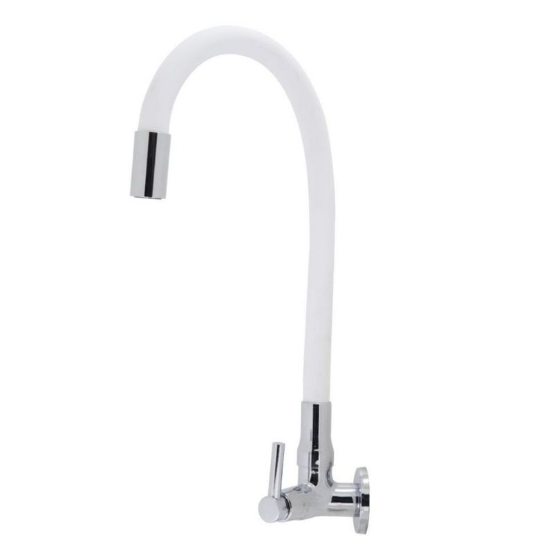 Torneira para Cozinha Parede 1/4V Bica Alta Branco Flexível 3068 C29