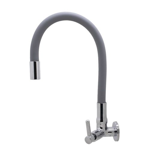 Torneira para Cozinha Parede 1/4V Bica Média Cinza Color 3068 C29