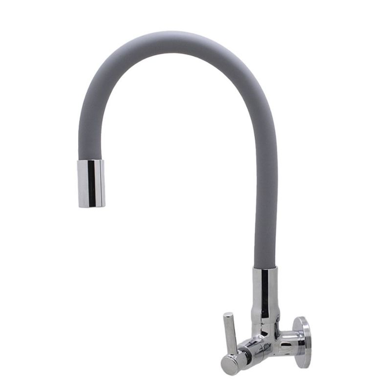 Torneira para Cozinha Parede 1/4V Bica Média Cinza Color 3068 C29