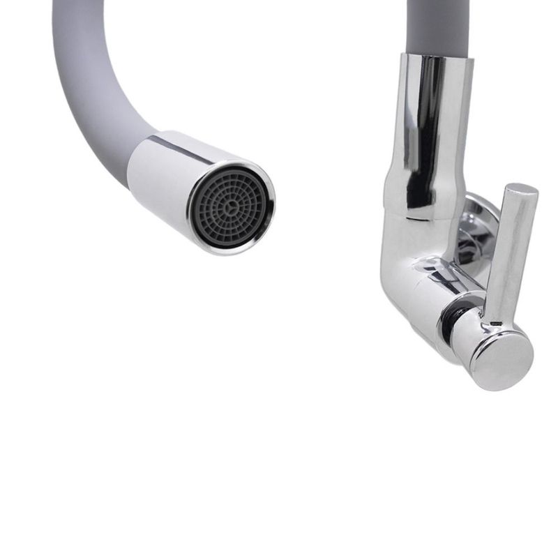 Torneira para Cozinha Parede 1/4V Bica Média Cinza Color 3068 C29