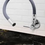 Torneira para Cozinha Parede 1/4V Bica Média Cinza Color 3068 C29