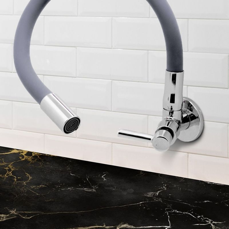 Torneira para Cozinha Parede 1/4V Bica Média Cinza Color 3068 C29