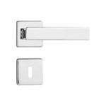 Fechadura Interna Roseta Quadrada Quadra 701-90 55mm Cromado