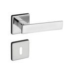 Fechadura Interna Roseta Quadrada Quadra 701-90 55mm Cromado