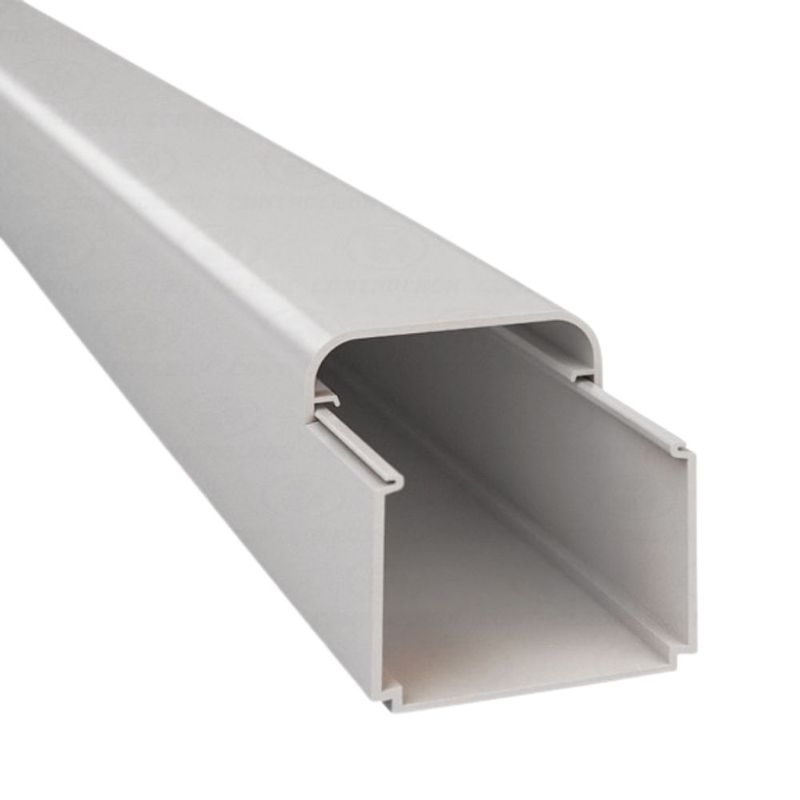 Canaleta Reta em PVC Branco 30x30mm com 2 Metros