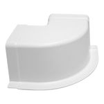 Canaleta Curva 90 Graus em PVC Branco 30x30mm
