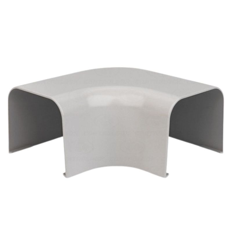 Canaleta Curva 90 Graus em PVC Branco 30x30mm