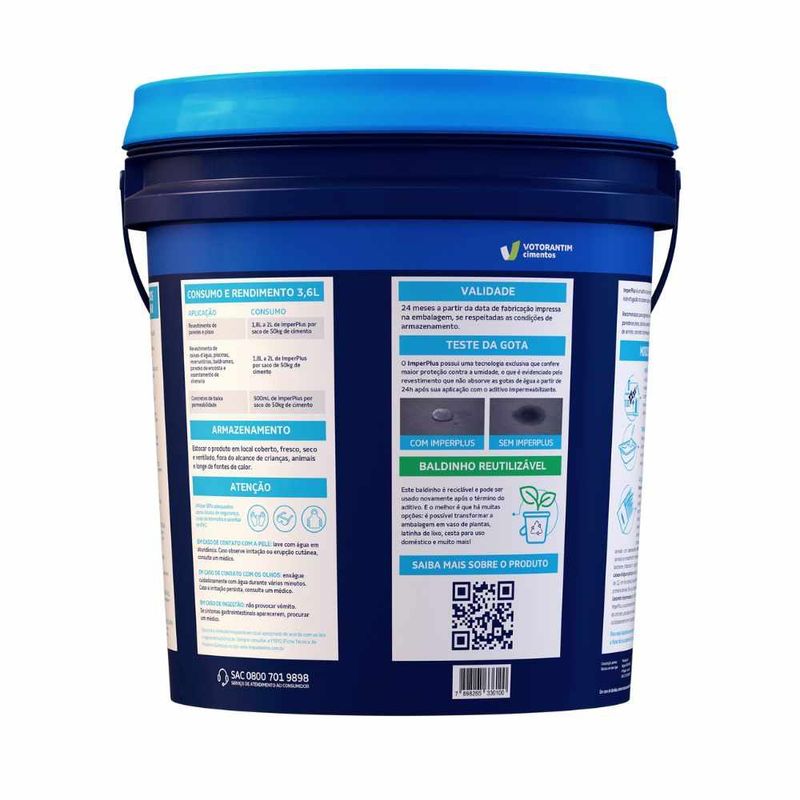 Aditivo Impermeabilizante Votomassa Imperplus 3,6L Votoran