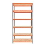 Estante Aço 6 Prateleiras 1950x1000x450mm Trava sem Parafuso Até 720Kg