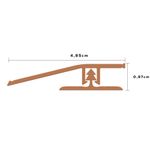 Perfil Redutor Tecno nº 10 Capuccino/Nogueira Nat 1x3,7cm Barra c/1,8m