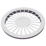 Grelha Redonda PVC Cromada 10cm DN100 Luconi