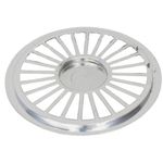 Grelha Redonda PVC Cromada 10cm DN100 Luconi
