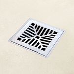 Conjunto Grelha e Porta Grelha Alumínio Côncavo Polido 15x15cm LGMais