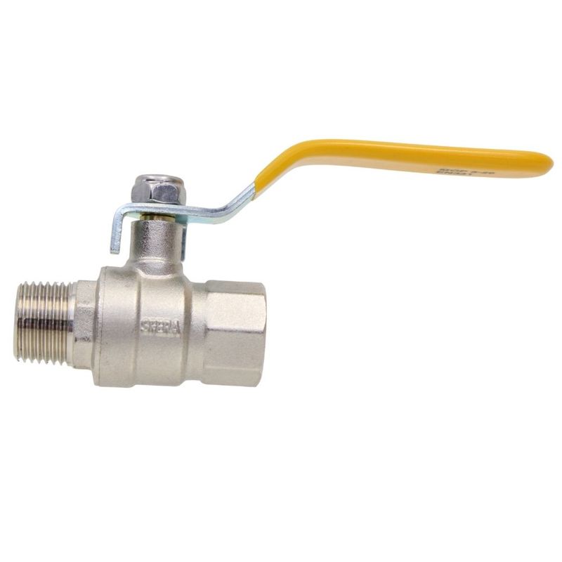 Válvula de Esfera Gás Macho Fêmea BSP com Alavanca 1/2" Emmeti