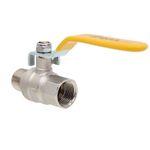 Válvula de Esfera Gás Macho Fêmea BSP com Alavanca 1/2" Emmeti