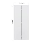 Porta Camarão Colméia Lisa Primer Branco com Ferragens 210x80cm