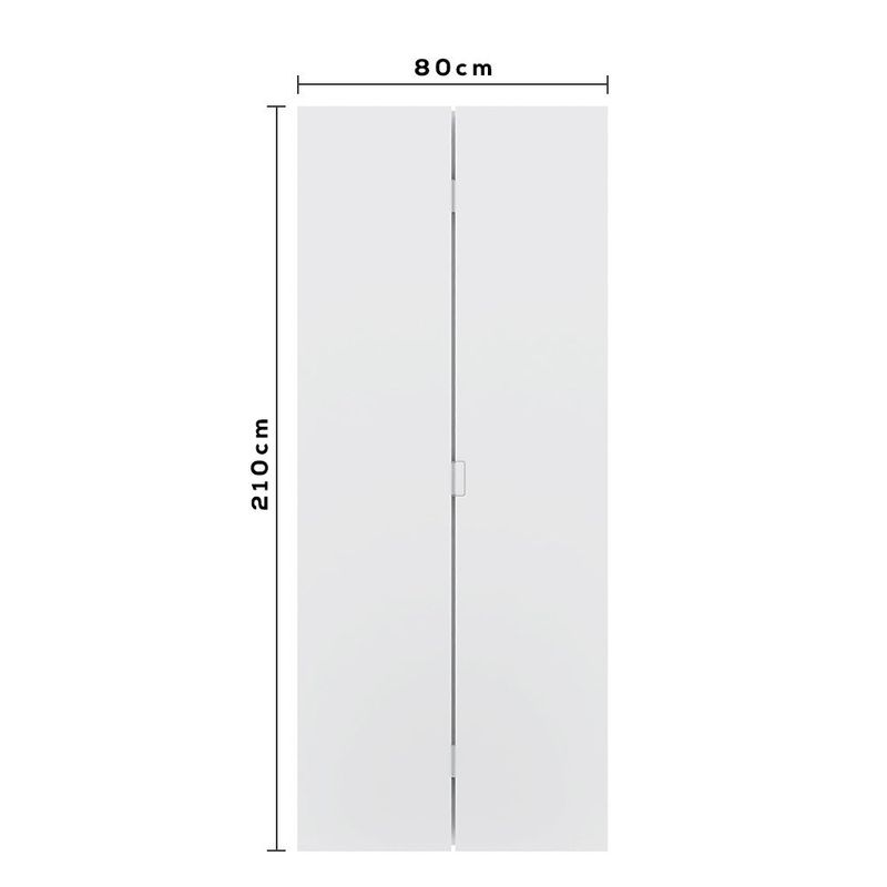 Porta Camarão Colméia Lisa Primer Branco com Ferragens 210x80cm