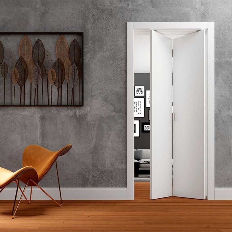 Porta Camarão Colméia Lisa Primer Branco com Ferragens 210x80cm