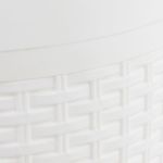 Lixeira Rattan 6L Branca com Tampa Aquaplas