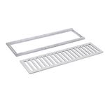 Conjunto Grelha e Porta Grelha Pedestre Alumínio 15x50cm LGMais