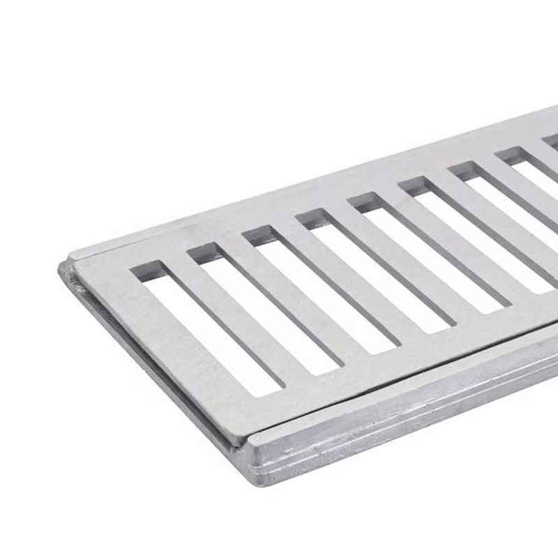 Conjunto Grelha e Porta Grelha Pedestre Alumínio 15x50cm LGMais