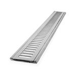 Conjunto Grelha e Porta Grelha Pedestre Alumínio 15x50cm LGMais