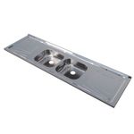 Pia para Cozinha Aço Inox 180x52cm com Cuba Dupla