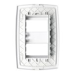 Placa 2 Postos Separados 4x2 com Suporte Branca Home