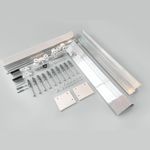 Kit para Porta de Correr com Batente 2m até 60Kg Alumínio Polido