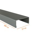Perfil Guia Inferior Cinza Ocidental Fit 300cm