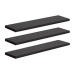 Prateleira MDF Preto sem Suporte 120x25x1,5cm