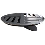 Grelha Redonda Fecho Automático Max ABS Cromada 15cm DN150 Estrela