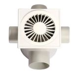 Caixa Sifonada com Grelha Quadrada Branca 100 x 100 x 50mm Luconi