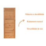 Folha de Porta Frisada Maciça Eucalipto 15 Réguas 210x82cm
