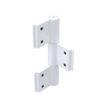 Dobradiça 03 Abas 11,1x6,7cm até 60Kg 03 Peças Alumínio Branco