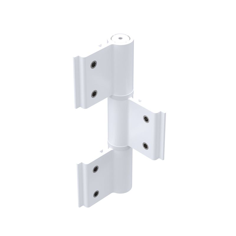 Dobradiça 03 Abas 11,1x6,7cm até 60Kg 03 Peças Alumínio Branco