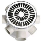 Caixa Sifonada com Grelha Redonda Cromada 150 x 150 x 50mm Luconi