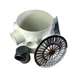 Caixa Sifonada com Grelha Redonda Cromada 150 x 150 x 50mm Luconi