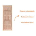 Folha de Porta Frisada Maciça Eucalipto BB023 210x82cm