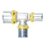 Te Intermediário de Redução para Gás 26x20x26" Prensar Multi Emmeti