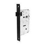 Fechadura Banheiro Roseta Quadrada Kiko 55mm Preto