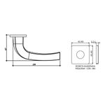 Fechadura Banheiro Roseta Quadrada Kiko 55mm Preto