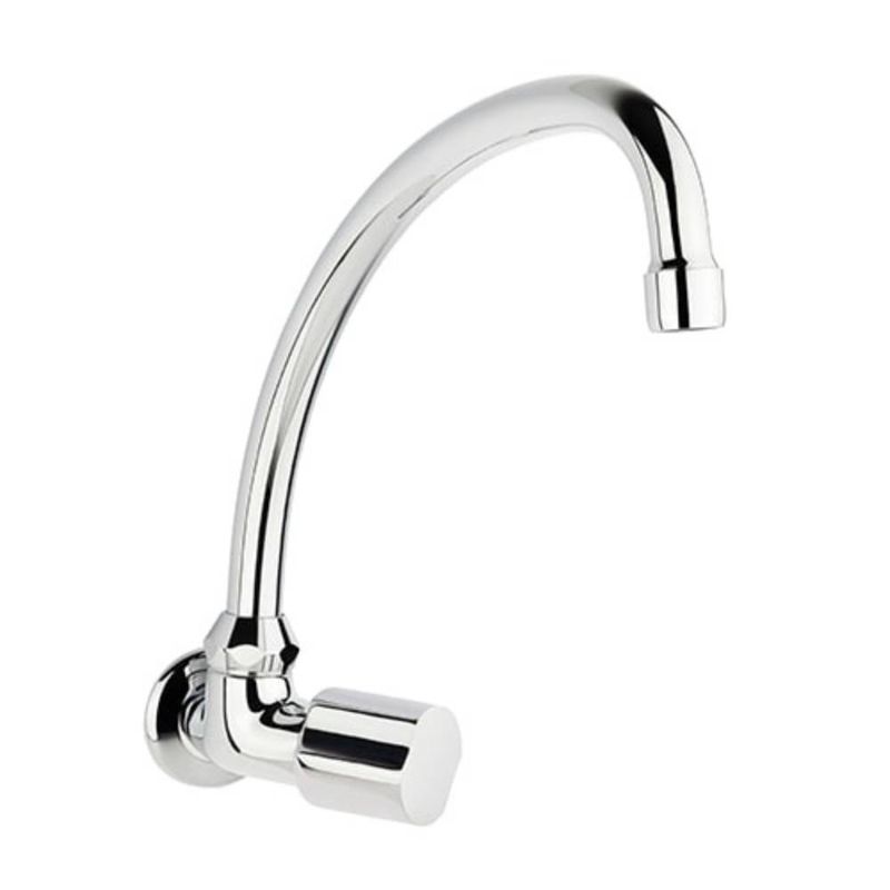Torneira para Cozinha Parede Bica Média Cromado Nova Petra 1169