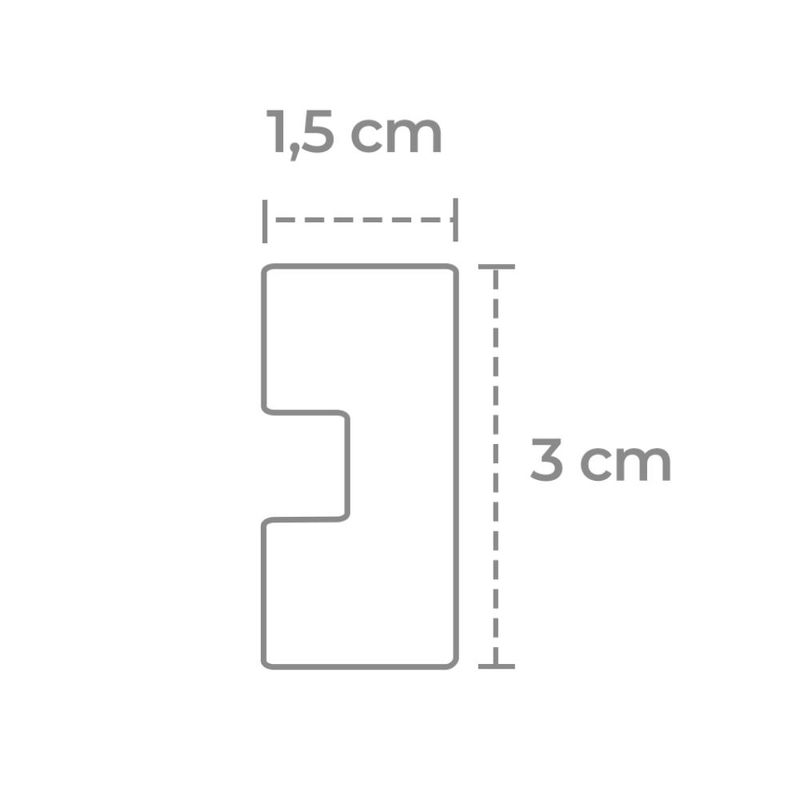 Guarnição Poliestireno Liso Branco 03x160x240cm